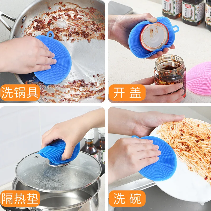 Силикагелевая салфетка для мытья посуды для кухни, домашняя, не оставляя масла, многофункциональная чаша, щетка, полотенце, салфетка для очистки
