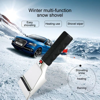 

12V Electric Heated Car Ice Scraper Automobiles Cigarette Lighter Snow Removal Shovel Windshield Glass Defrost Clean Tools