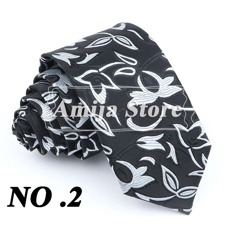 Klassische männer Silm Tie Floral Blume Drucken 6cm Krawatte Männer Original Geschenke Für Prom Zubehör Täglichen Tragen Krawatte hochzeit Party – Detail 5