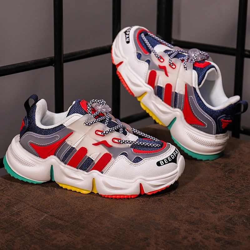 

Spring Children Shoes Boy Breathable Sports Shoe For Girl Fashion Casual Shoes Kid Mesh Sneaker student Running Shoes Footwear