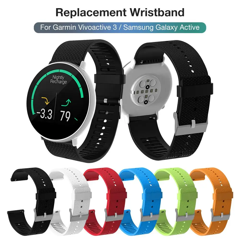 Ремешок для часов Garmin Vivoactive 3/samsung Galaxy Active Смарт часы браслет 20 мм Премиум мягкий