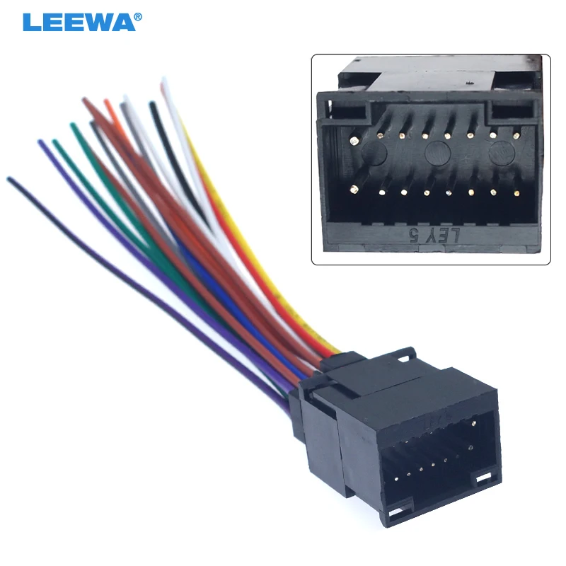 LEEWA 10 шт. автомобильный радиоприемник стерео провода штекер кабеля для Kenwood 16pin