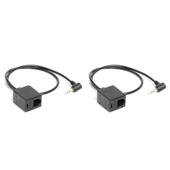 

2PCS 2.5mm TRS Male to RJ9 4P4C Female Plug Headset Jack Telephone o Adapter Training Machine Cable