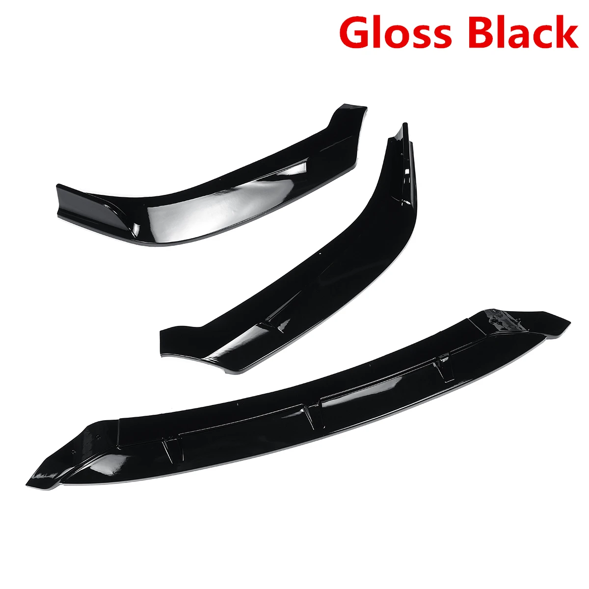 Углеродное волокно вид/Черный Автомобильный передний бампер сплиттерная губа спойлер, диффузор Proitector крышка отделка для Nissan для Sentra-19 - Цвет: Gloss Black