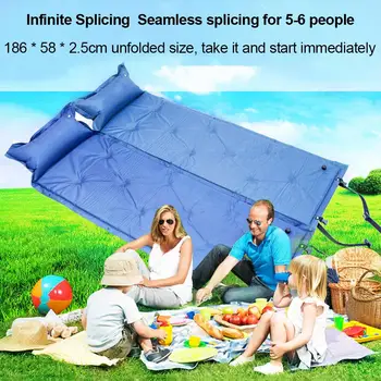 

Car Inflatable Bed Portable Waterproof Moistureproof Folding Picnic Mat Sleeping Mat Inflatable Cushion for Outdoor Camping Trav