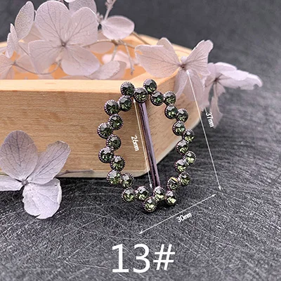 13 Meetee 5 шт. Стразы Tri-Glide пряжки сплав жемчуг пояс Одежда Узел Декор Кнопка DIY Ювелирные изделия Одежда Сумки Аксессуары BF475 - Цвет: 13