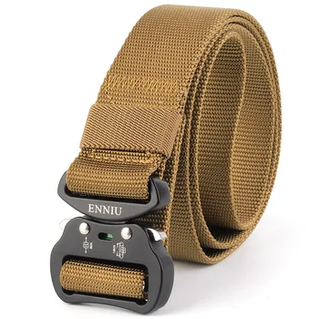 

Summer lightweight tactical belt men Quick dial aluminum alloy buckle Nylon wild canvas denim overalls