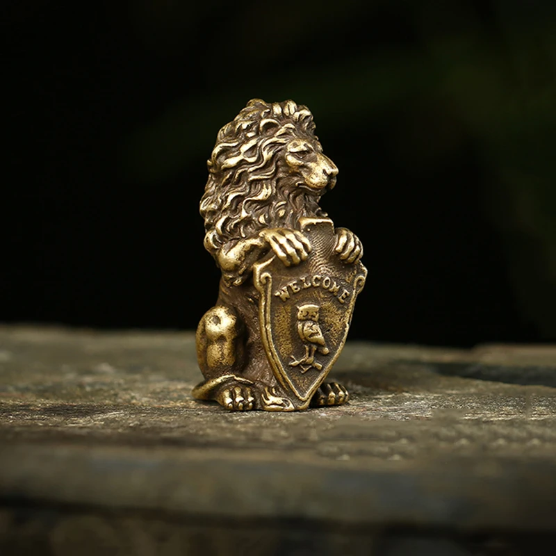 shiled lion lion statue (10)
