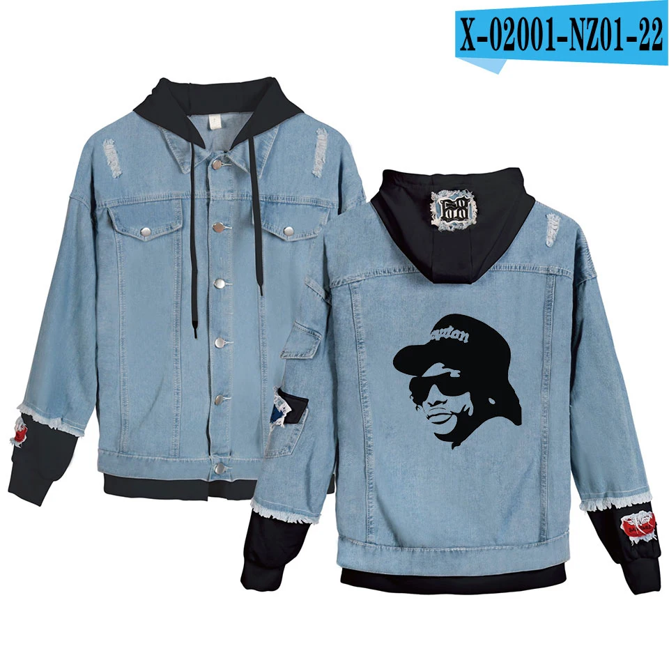 Kpop Eazy-E джинсовая стеганая куртка пальто джинсы хараюку толстовки Одежда Eazy-E толстовки для мужчин/женщин - Цвет: D