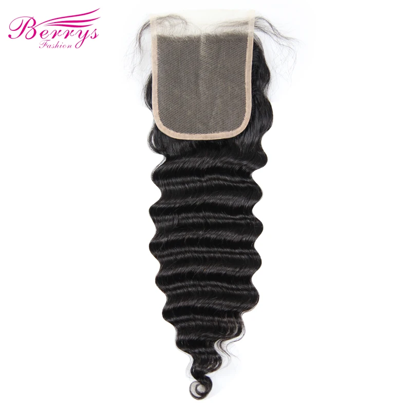 

Transparent 4x4 Lace Closure Loose Wave Brazilian Hair Prepluncked Closure Unprocessed Human Hair Extensions Berrys Fashion