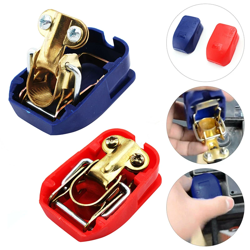 

2pcs 12V Quick Release Battery Terminals Clamps for Auto Car Vehicle Caravan Standard Round Post Size Batteries Car Accessories