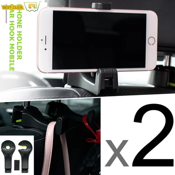 

Car Chair Hooks Seat Hooks Back Hanger Headrest Hooks Cell Phone Holder Car Vehicle Auto Hanging Handbag Cover For BMW Lada Audi