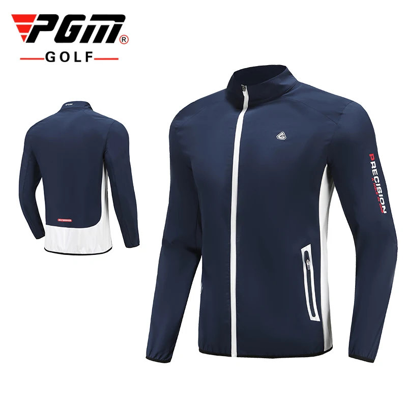 Pgm Men'S Autumn Winter Golf Clothing Waterproof Golf Windbreaker Warm Breathable Sports Jacket Full Zipper Training Coats