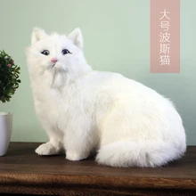 סימולציה Kawaii דברים בעלי החיים חתול ילדים חמוד בפלאש צעצוע חתול מחמד דגם קטן סלון דקור יום הולדת ילדה מתנה AA50MR(China)