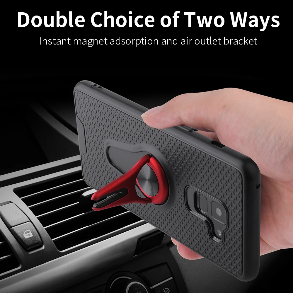 

Air outlet bracket Case For Samsung Galaxy A10 A20 A30 A40 A50 A51 A80 A70 M30S M40 Shockproof Ring Car Cover