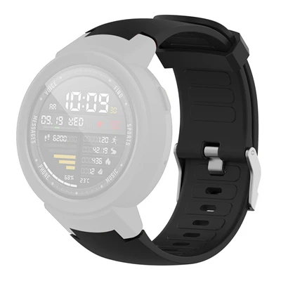 Ремешок для часов защитный чехол из ТПУ чехол для Huami Amazfit Verge Youth Watch мягкий силиконовый ремешок умный Браслет Быстрый#4 - Цвет: Черный