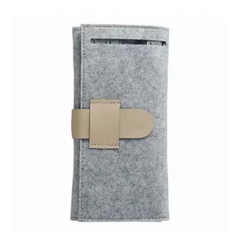 

Lightweight Felt Roll Storage Travel Necklace Earrings Large Capacity Multi Compartment Portable Foldable Jewelry Organizer Gift