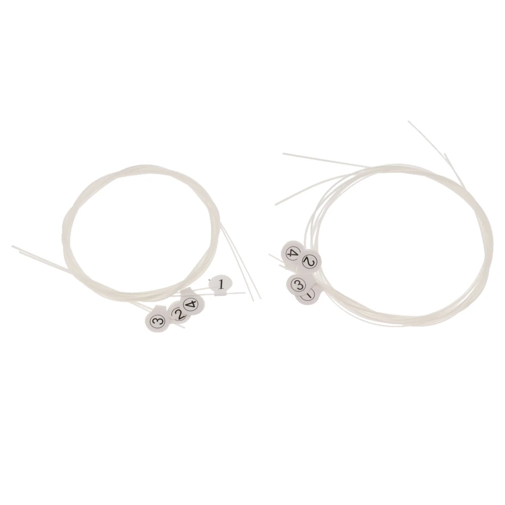 2 Sets White Nylon Ukulele Strings for Ukulele Replacement Accessories