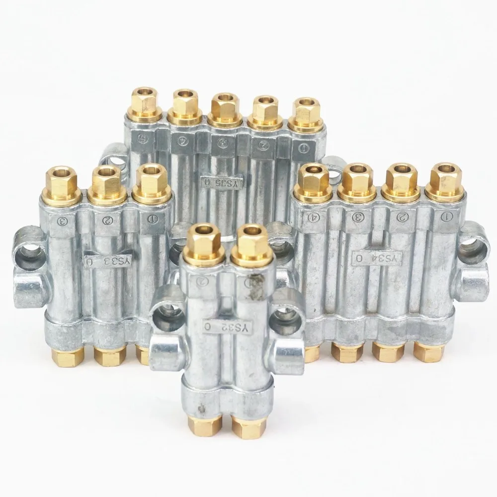 In M8x1 Heraus M10x1 2/3/4/5 Weisen Aluminium Schmieröl Kolben Distributor Wert Verteiler Block für Schmierung – Detail 1