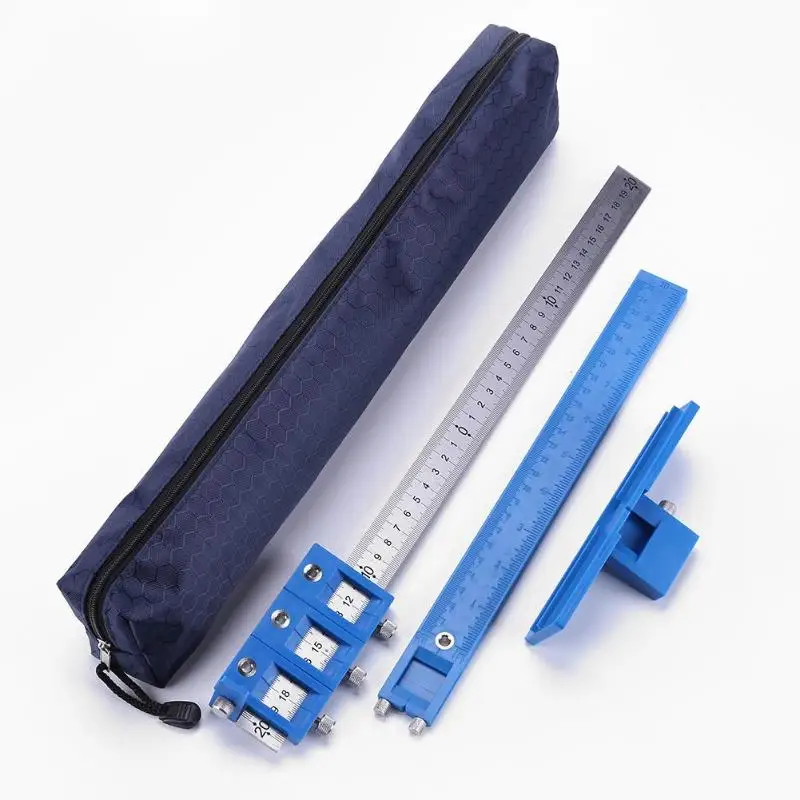 Detachable Hole Punch Jig Tool Center Drill Bit Guide Set Sleeve Cabinet Hardware Locator Wood Drilling Woodworking Tool