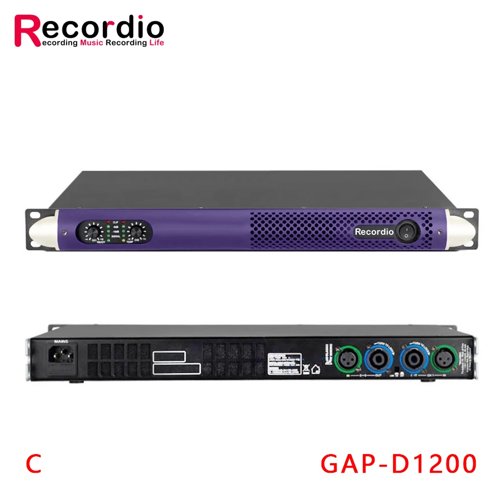 GAP-D1200 Professional 600W*2 power amp 2 channel m audio high power amplifier for Disco outdoor concerts