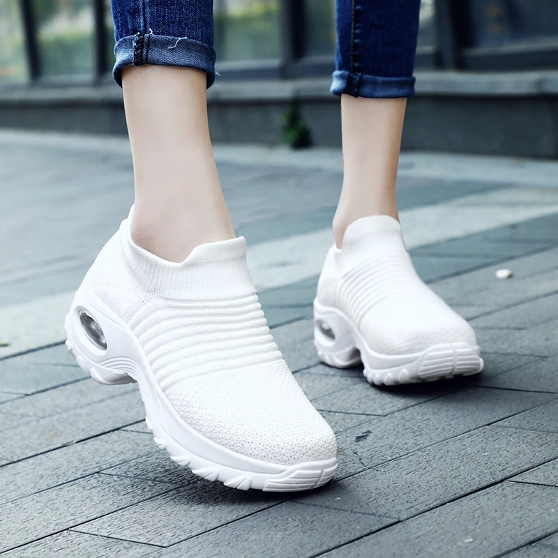 

Women Light Casual Shoes Sneakers Jogging Shoes Breathable Sneakers Women Trainers Slip on Loafer Shoe Tennis Women's Sock Shoes