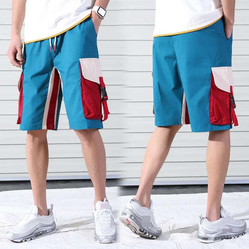 Men Buckle Zipper Side Stripe Pocket Cargo Baggy Shorts Tactical Homme Shorts Sport Cotton Sweatpants Men Summer Plus Size Men Buckle Zipper Side Stripe Pocket Cargo Baggy Shorts Tactical Homme Shorts Sport Cotton Sweatpants Men Summer Plus Size