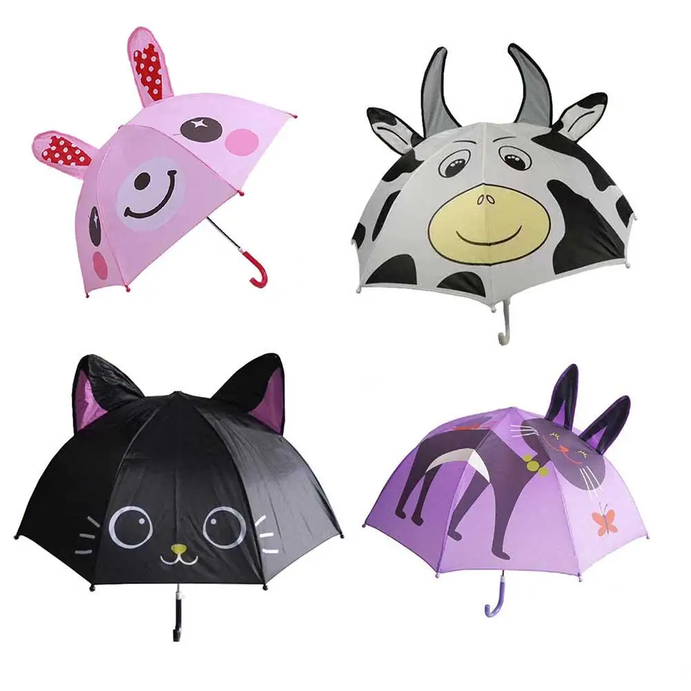 

Innovative Cartoon Dual Use Umbrella Long Handle Umbrella For Children Sturdy And Windproof