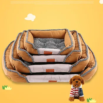 

Round Dog Bed For Dog Cat Winter Warm Sleeping Lounger Mat Puppy Kennel Long Plush Pet Bed Christmas Gifts