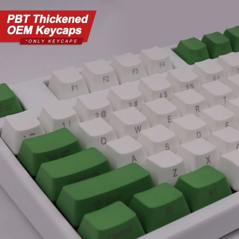 Cheese Green Keycaps For Mechanical Keyboard Customize Pbt Oem Profile