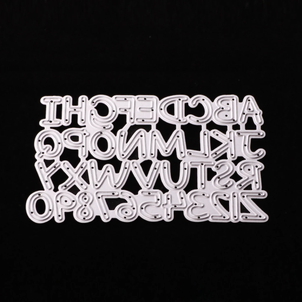 0-9 A-Z Letters Cutting Dies Stencil For Christmas Cards Scrapbook Embossing Tool