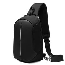 Мужская нагрудная сумка большой емкости usb зарядка Водонепроницаемая подходит для 9 дюймов Ipad Повседневная модная деловая воздухопроницаемая Сумочка сумки на плечо