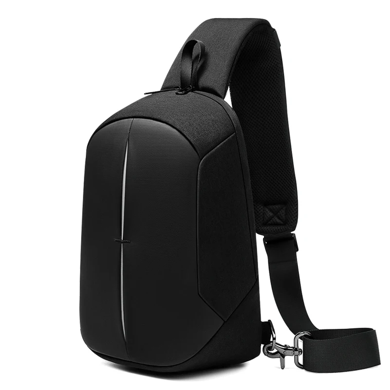 

Men Chest Bag Large Capacity USB Charging Waterproof Fit For 9inch Ipad Casual Fashion Business Breathable Handbag Shoulder Bags