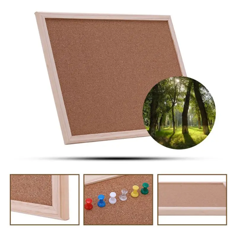 30x40 см пробковая доска для рисования сосновая деревянная рама белые доски для дома или офиса, декоративные