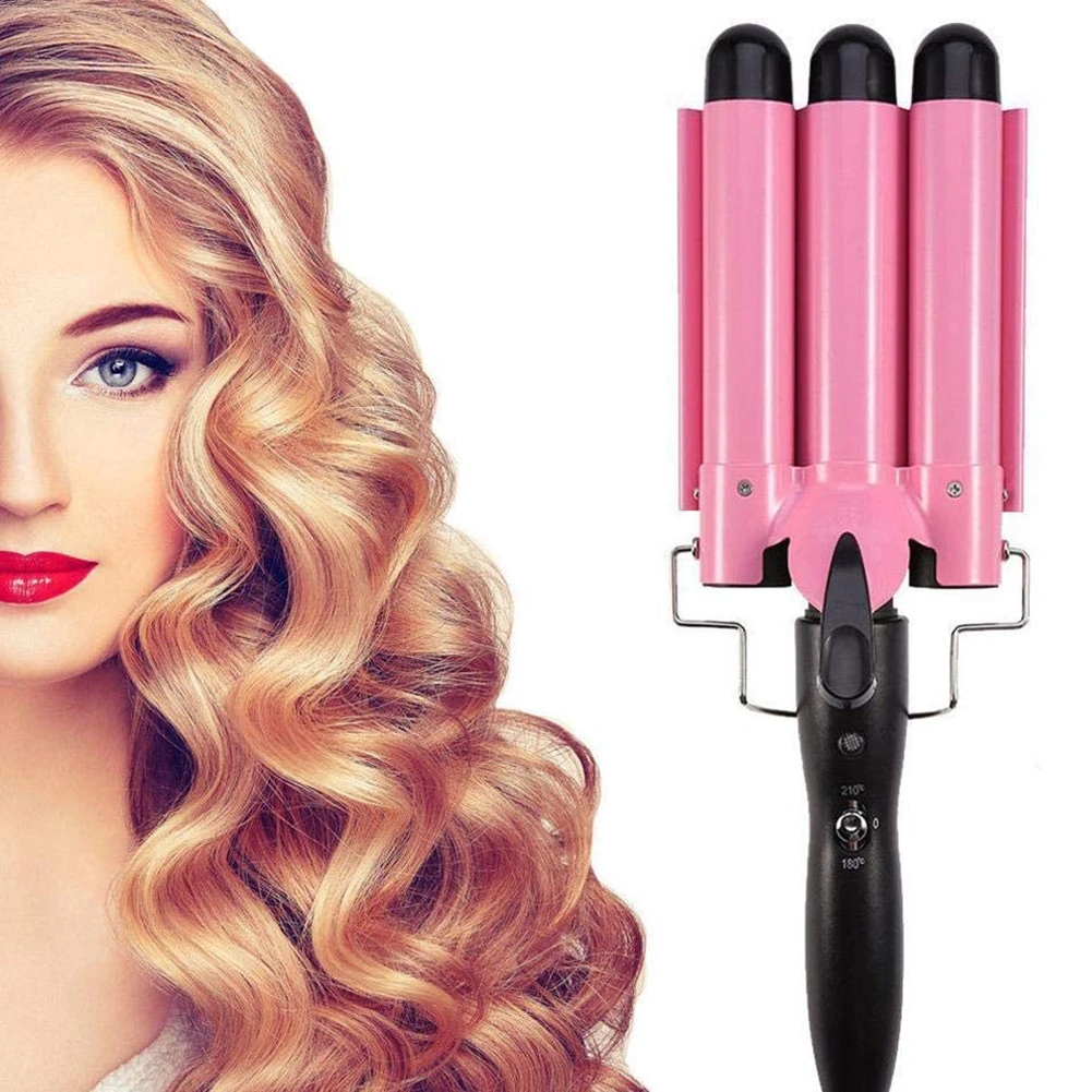 Curling Iron Curly Hair Wand Fast Heating Ceramic Triple Barrel Hair Curler Perm Easy Use Practical Hair Styling Tools Curling Irons Aliexpress