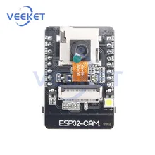 

ESP32-CAM-MB WIFI ESP32 CAM Bluetooth Development Board OV2640 Camera Module 4.75V-5.25V USB to Serial Port CH340G For Arduino