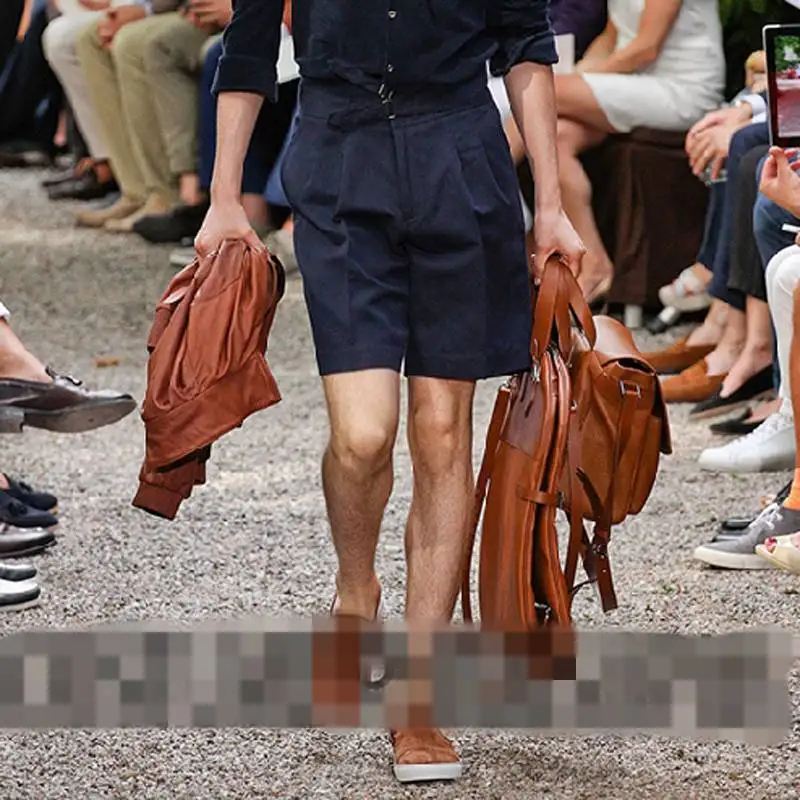 

Шорты с рукавами летние тонкие комбинезоны для инструментов Подиумные модели модный мужской комбинезон тонкий комбинезон