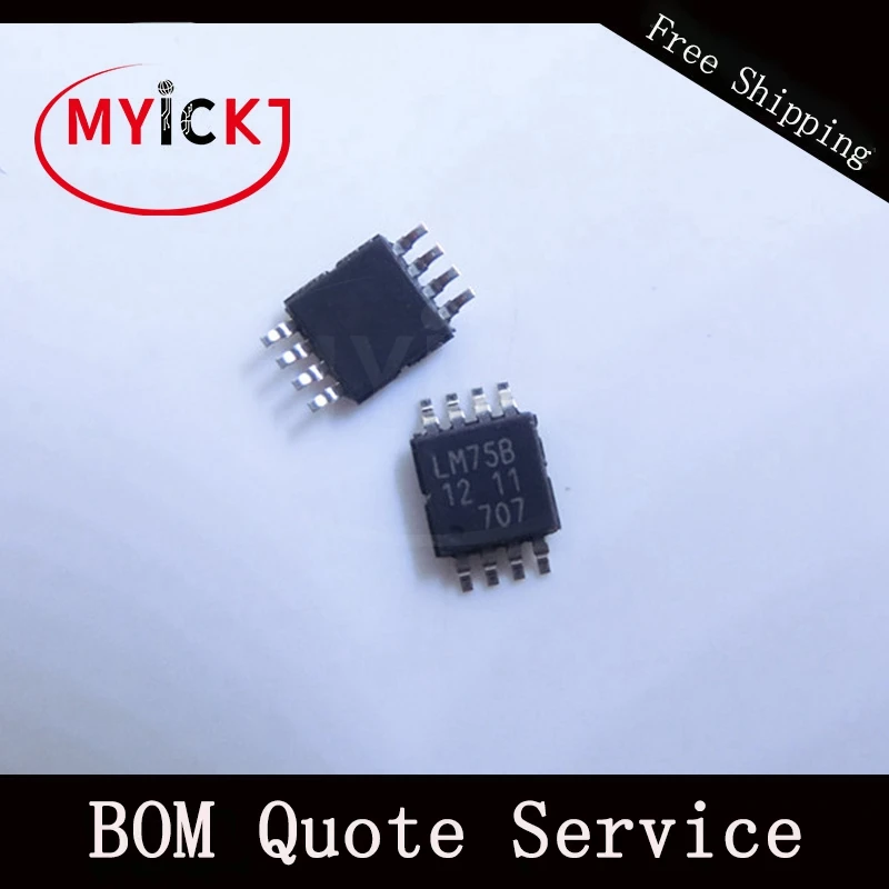 10PCS LM75BDP MSOP8 Digital temperature sensor and thermal watchdog IC