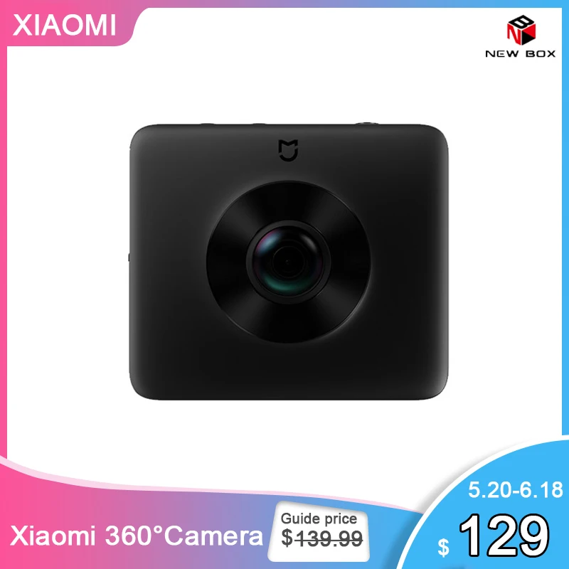 Спортивная Экшн камера Xiaomi Mijia Sphere 360 градусная панорамная Ambarella 3 5 к запись видео