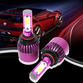 

S2 9005 Car LED Headlight Bulbs 6500K 72W COB LED Headlamp Fog Light purple