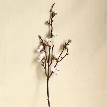 Hot Pink White Red Wintersweet Plum Blossom Artificial Flowers Banquet Fake Cherry Silk Plants Party Wedding Home Decors