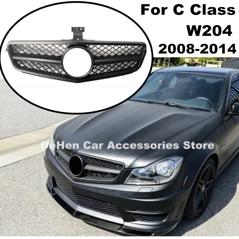 Для Mercedes Benz C Class W204 2008-2014 C180 C200 C300 C350 гоночная решетка Передняя Верхняя не AMG C63