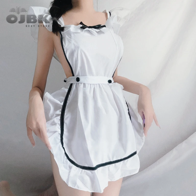 Ojbk Anime Maid Cosplay Costumes White 