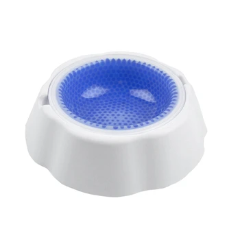 

Convenient Pet Dogs Ice Pet Water Frosty Bowl Quick Cooling Water Keep Fresh Dog Plastic Feeding Device