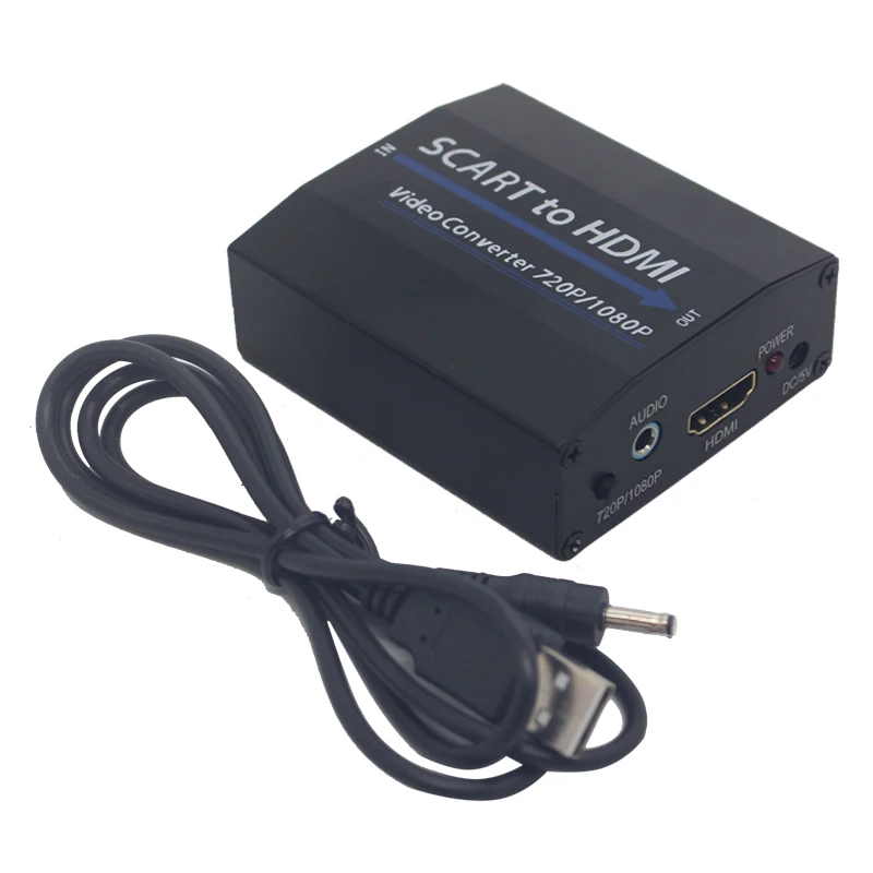 Хит 1080P SCART в HDMI адаптер конвертер wtih аудио видео композитный для ТВ DVD Sky Box