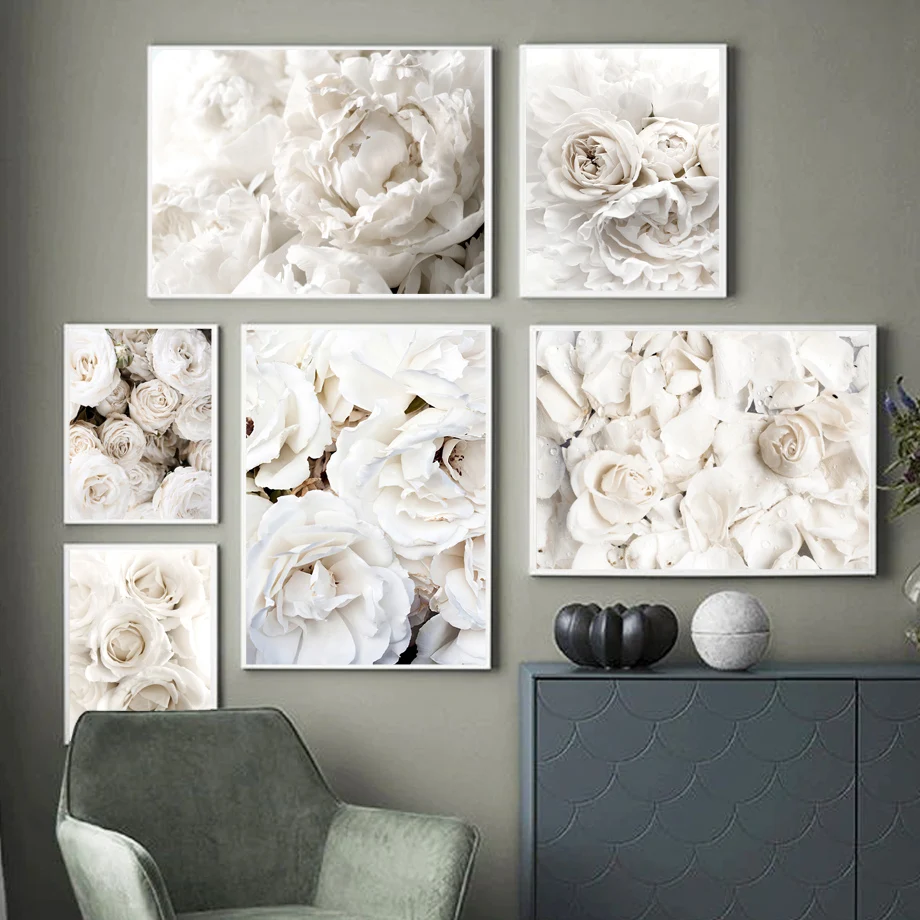 Wall-Art-Canvas-Painting-Bloom-Peony-Rose-White-Flowers-Garden-Nordic-Posters-And-Prints-Wall-Pictures