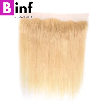 

BINF Brazilian 613 Frontal Straight 13*4 Closure Transparent Lace Ear To Ear Frontal Remy 100% Human Hair With Nature Hairline