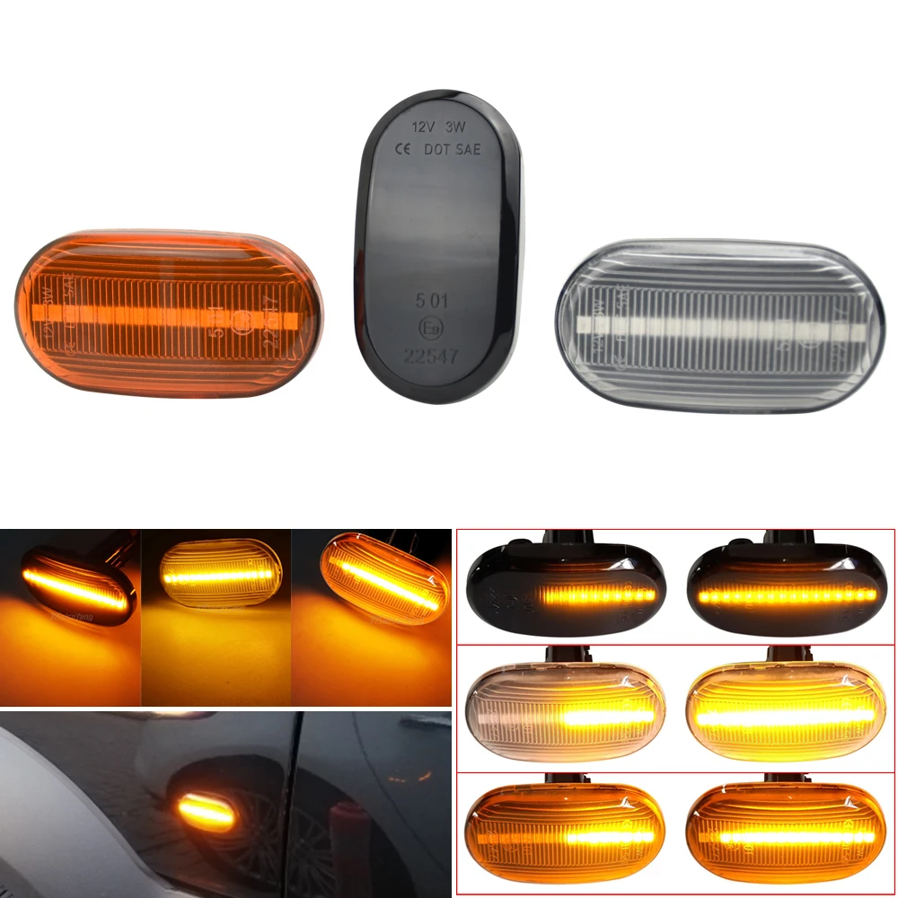 2 шт. светодиодный динамический боковой указатель поворота Индикатор