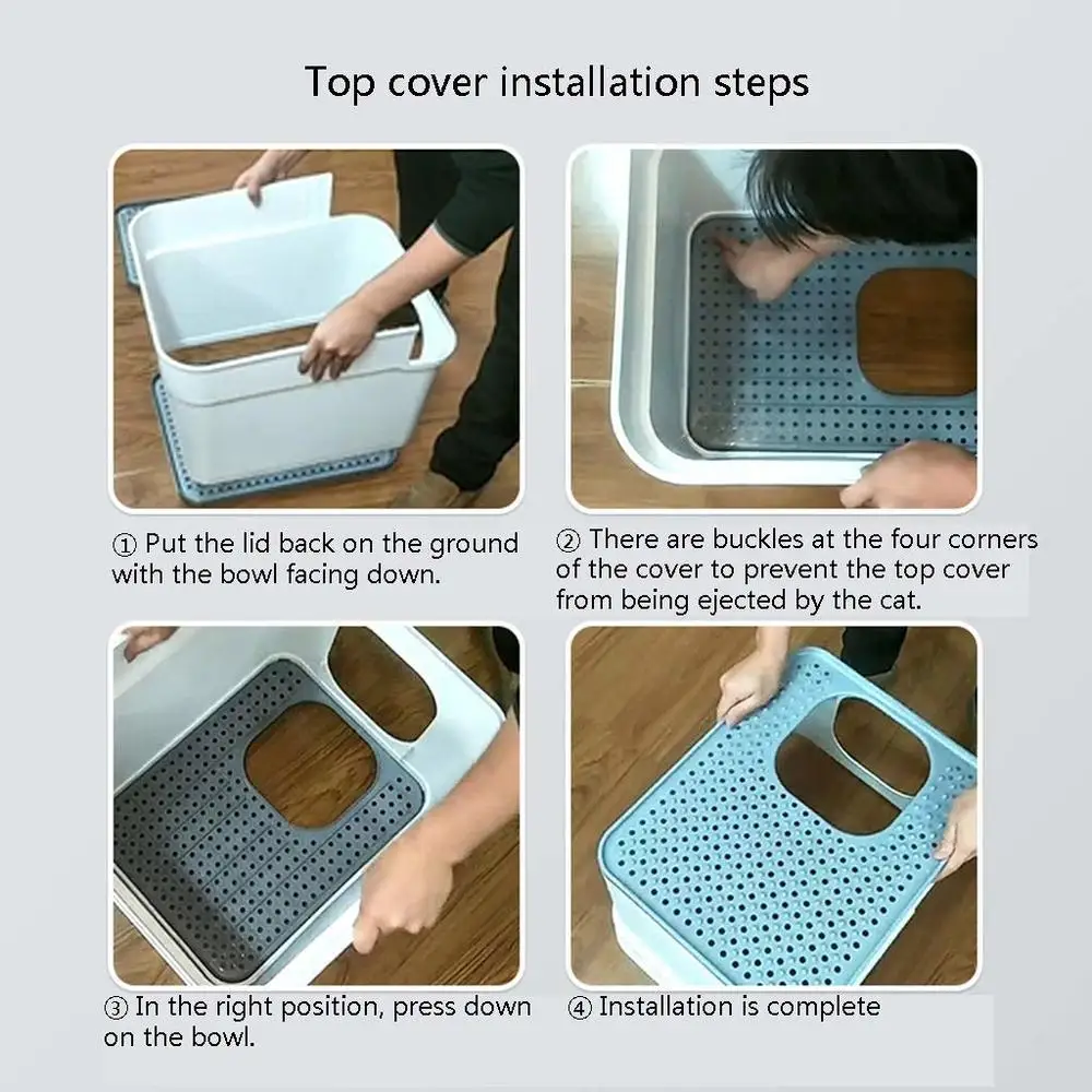 Top Entry Cat Litter Box for pet Large Capacity cat Toilet Tray Closed Splash Drawer Style Tray Toilet Bedding Training New 2020 Top Entry Cat Litter Box for pet Large Capacity cat Toilet Tray Closed Splash Drawer Style Tray Toilet Bedding Training New 2020