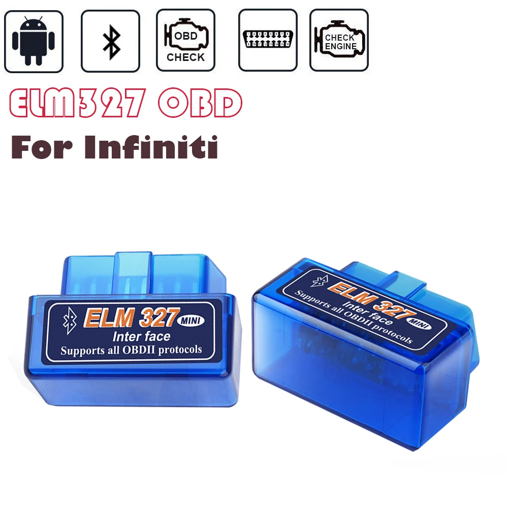 Для INFINITI Q50 Q60 G37 G35 QX80 QX70 QX50 Q70 FX35 FX/M/EX ELM327 OBD2 сканер Torque Android Bluetooth диагностические